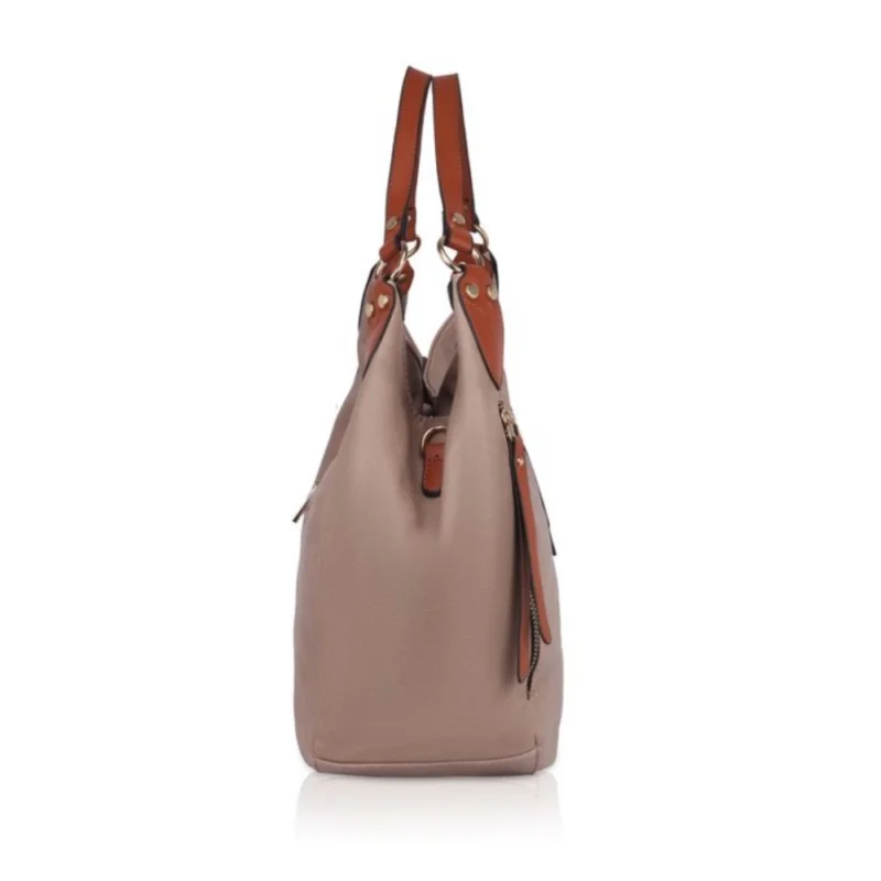 Generic Women's Faux Leather Solid Tote Bag (Multi) - Image 5