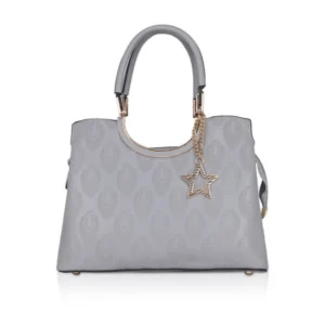Generic Women's Faux Leather Printed Adjustable Long Belt Handbag (Grey)