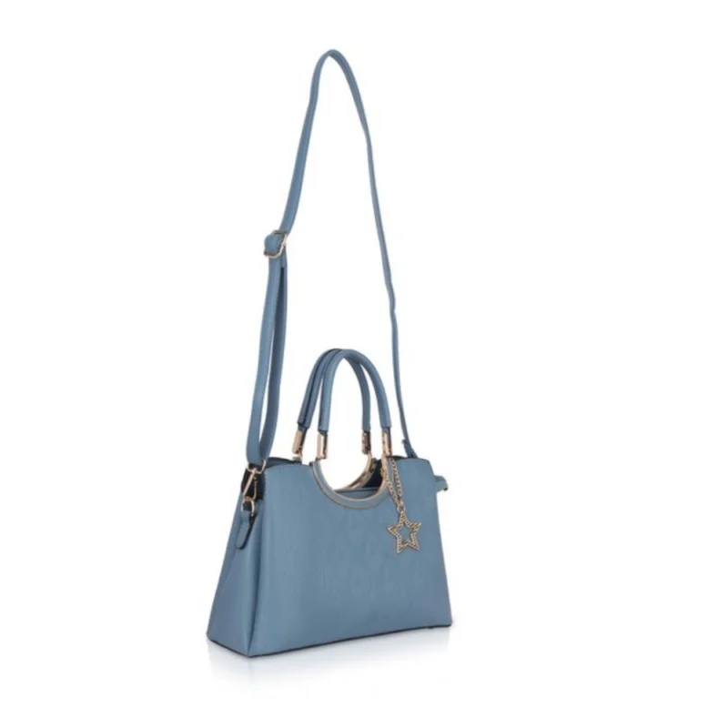 Generic Women's Faux Leather Printed Adjustable Long Belt Handbag (Blue) - Image 2