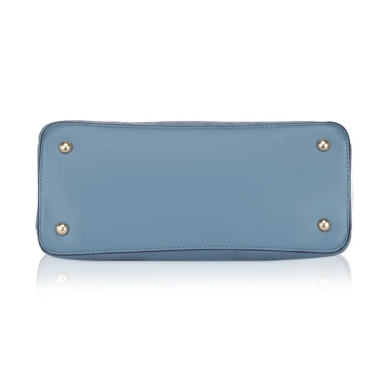 Generic Women's Faux Leather Printed Adjustable Long Belt Handbag (Blue) - Image 3