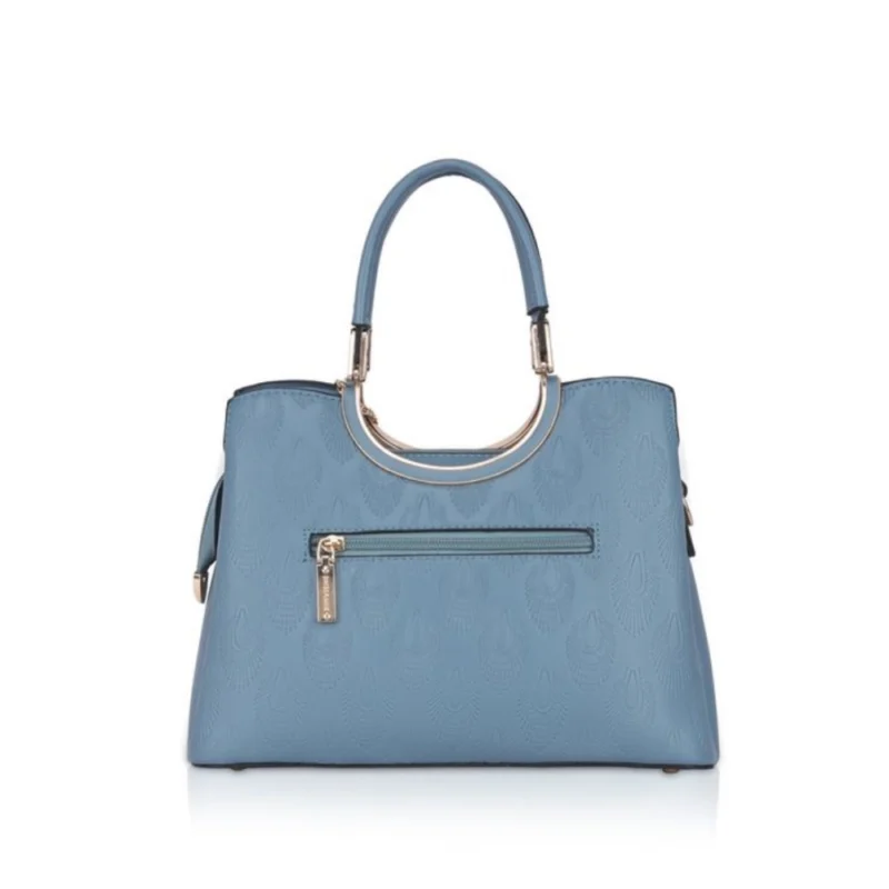 Generic Women's Faux Leather Printed Adjustable Long Belt Handbag (Blue) - Image 6