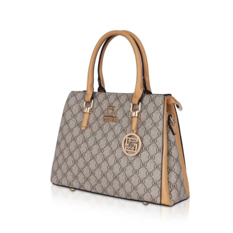 Generic Women's Faux Leather Printed Handbag (Camel) - Image 6