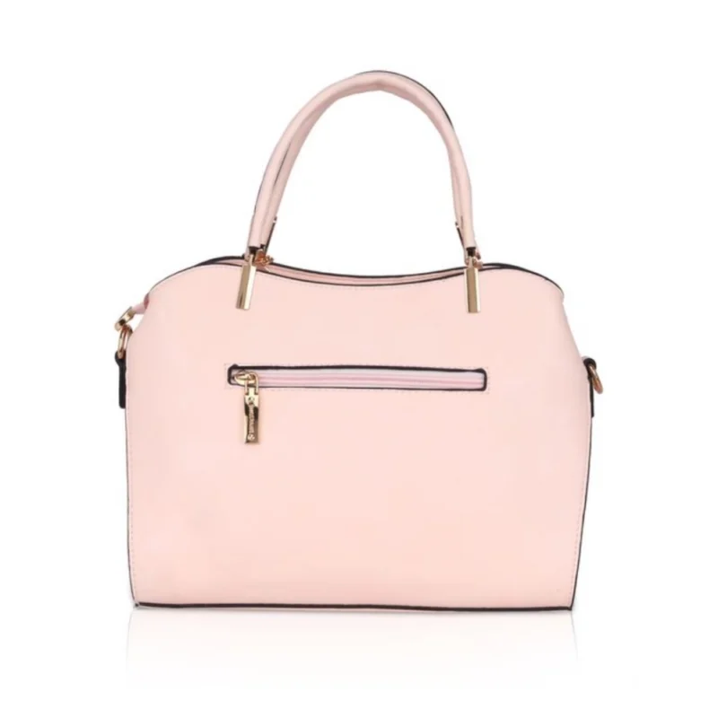 Generic Women's Faux Leather Solid Handbag (Pink) - Image 4