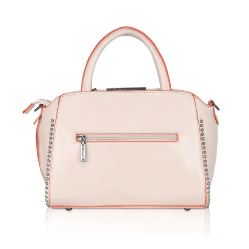 Generic Women's Faux Leather Metal Beads Handbag (Pink) - Image 4