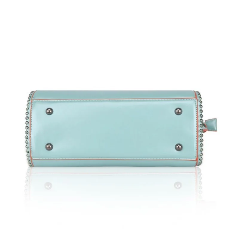 Generic Women's Faux Leather Metal Beads Handbag (Green) - Image 3