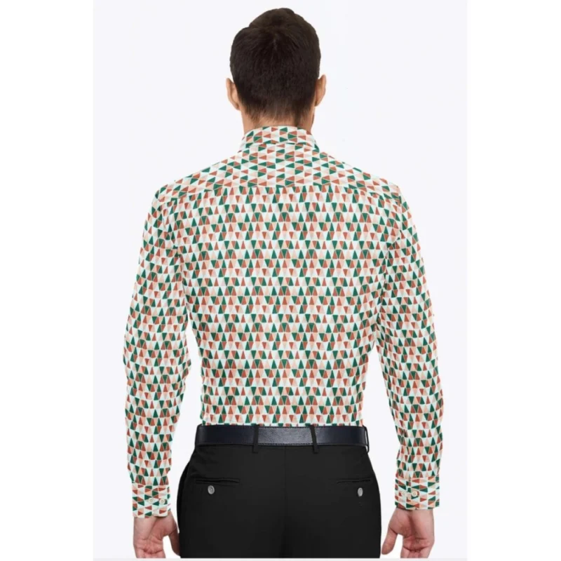 Generic Men's Cotton Blended Printed Full Sleeve Shirt (Multicolor) - Image 6