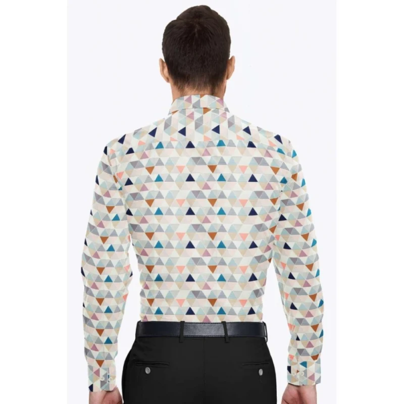 Generic Men's Cotton Blended Printed Full Sleeve Shirt (Multicolor) - Image 6