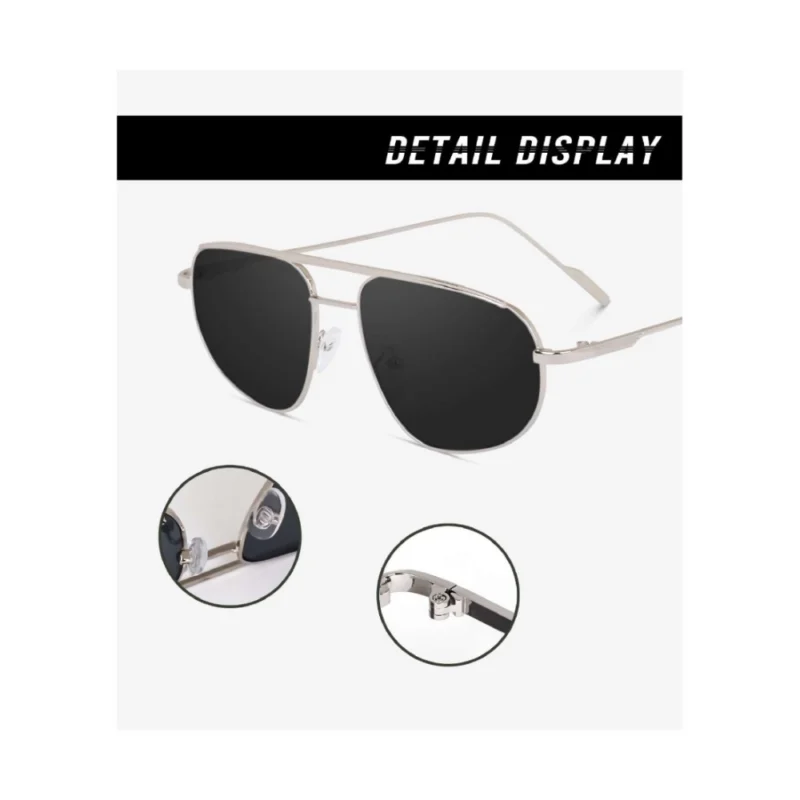 Generic Classic Unisex UV400 Protection Sunglasses (Silver) - Image 3