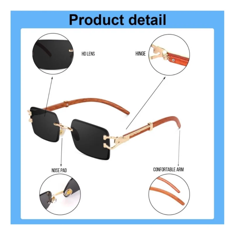 Generic Classic Unisex UV400 Protection Sunglasses (Black) - Image 3