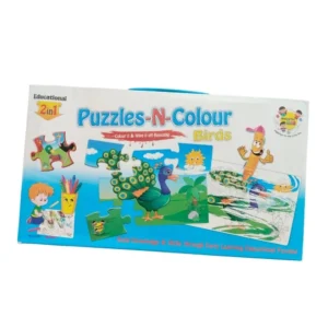 2 In 1 Puzzle & Colors Birds |   Cardboard  |   Educational Toys| 3+ Years