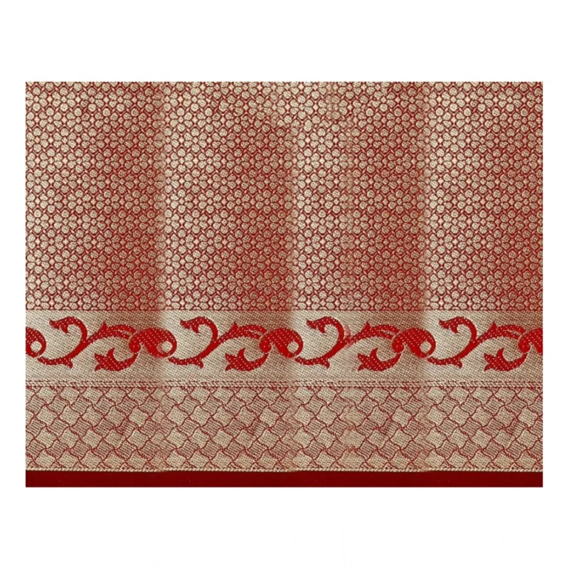 Generic Women's Jacquard Woven Saree With Unstitched Blouse 5.5Mtr (Black) - Image 2