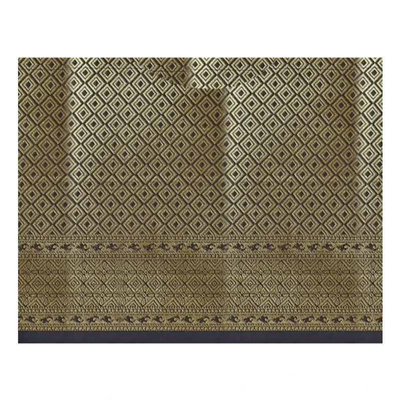 Generic Women's Jacquard Woven Saree With Unstitched Blouse 5.5Mtr (Red) - Image 2