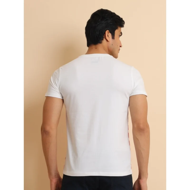 Generic Men's Casual Cotton Printed Round Neck Half Sleeve T-Shirt (Red) - Image 2
