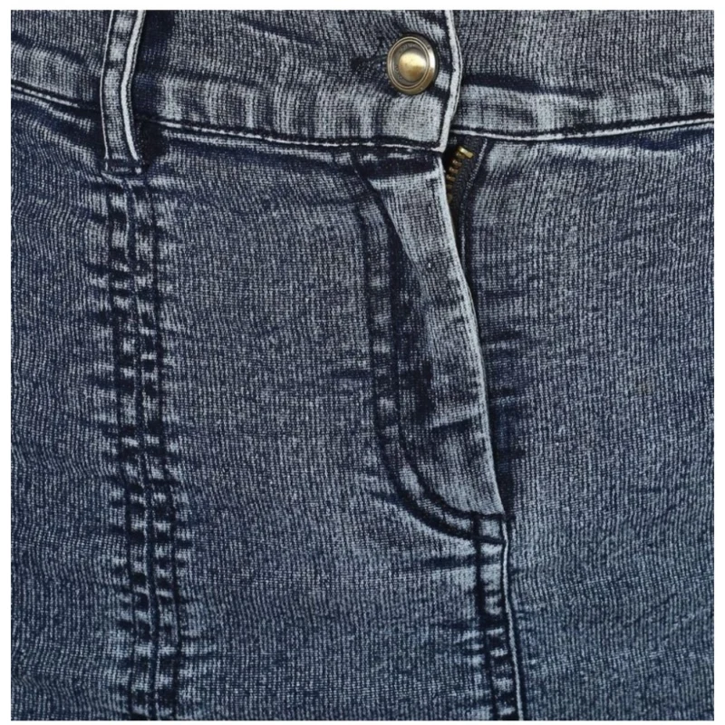 Generic Women's Denim Tie Up Buttoned Skirt (Blue) - Image 2