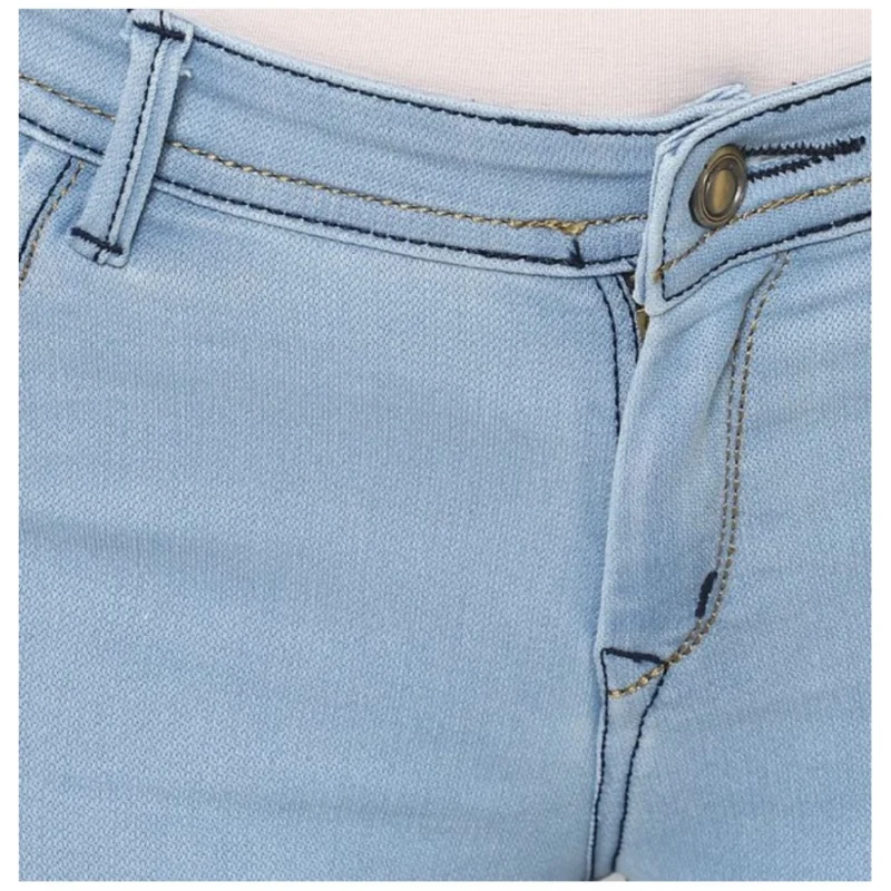 Generic Women's Denim Distressed Buttoned Jeans (Blue) - Image 2