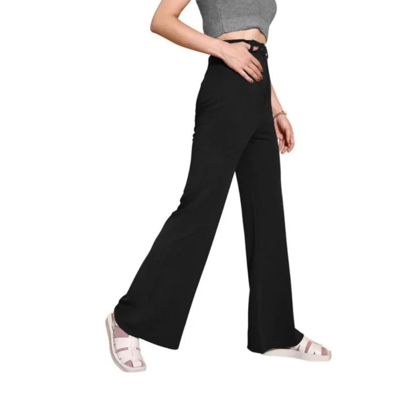 Generic Women's Polyester Cow Pattern Pant (Black) - Image 3