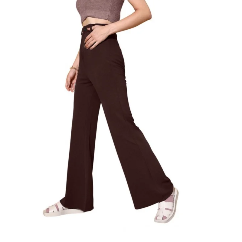Generic Women's Polyester Cow Pattern Pant (Coffee) - Image 5