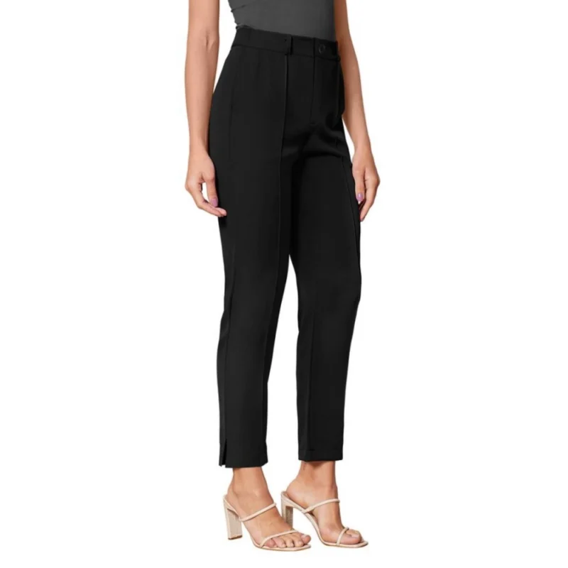 Generic Women's Polyester Solid With Pocket Pant (Black) - Image 5