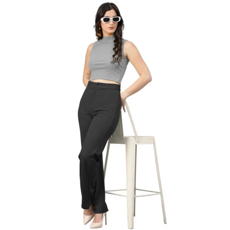 Generic Women's Polyester Cow Pattern Pant (Black) - Image 4