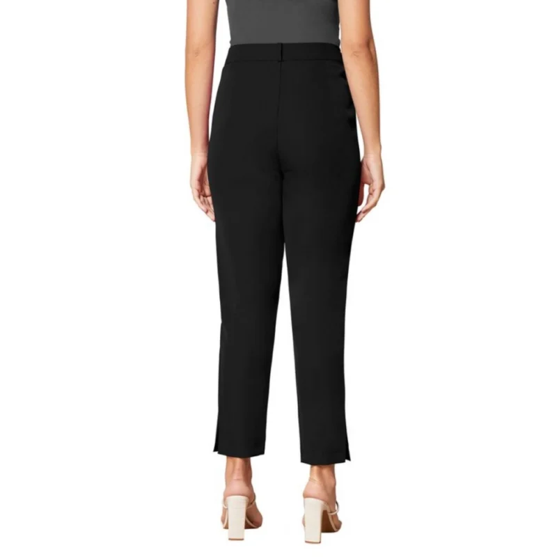 Generic Women's Polyester Solid With Pocket Pant (Black) - Image 2