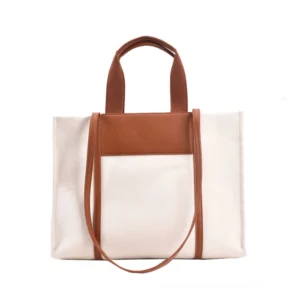 Generic Women's Canvas Medium Top handle Satchel Zipper Handbag (White)