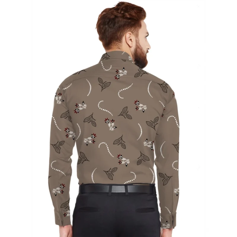 Generic Men's Casual Viscose Rayon Printed Full Sleeve Collar Shirt (Multicolor) - Image 3