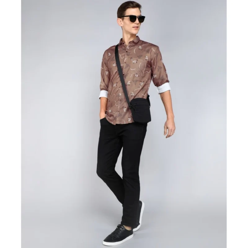 Generic Men's Casual Viscose Rayon Printed Full Sleeve Collar Shirt (Multicolor) - Image 4