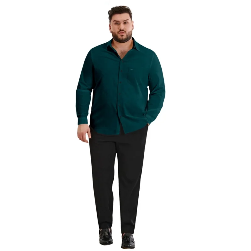 Generic Mens Casual Cotton Solid Full Sleeve Shirt (Rama) - Image 3