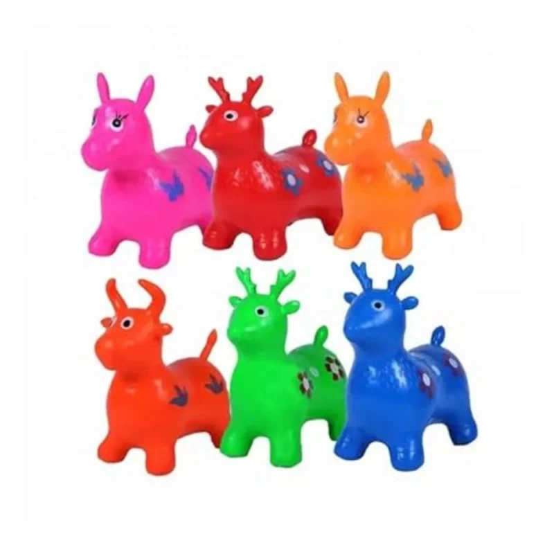 Generic ‎‎Plastic Inflatable Jumping And Riding Horse Air Animal Shape Jumping Toys (Multicolor ) - Image 4