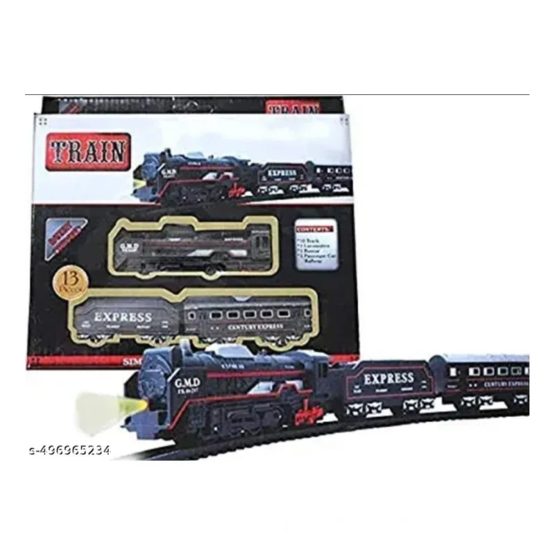 Generic Plastic Amazing Musical Classic Toy Train 13Pcs Toy Set (Multicolor) - Image 2