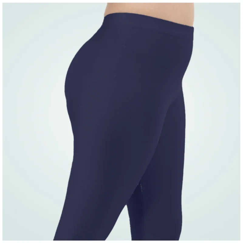 Generic Women's Cotton Blended Solid Shimmer Ankle leggings (Navy Blue) - Image 5