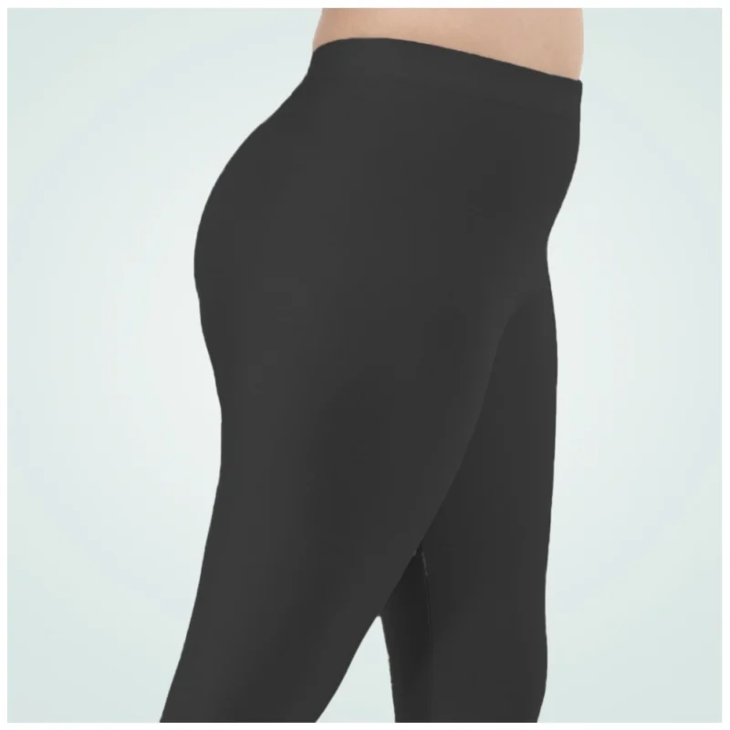 Generic Women's Cotton Blended Solid Shimmer Ankle leggings (Black) - Image 5