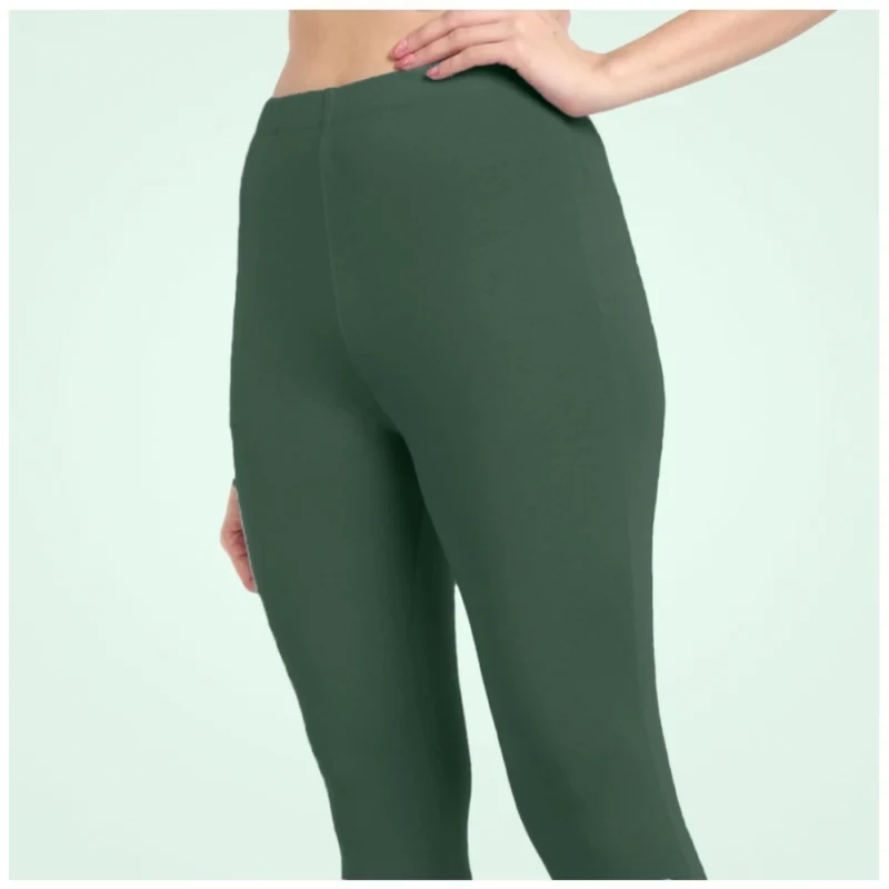 Generic Women's Cotton Blended Solid Ankle legging (Bottle Green) - Image 5