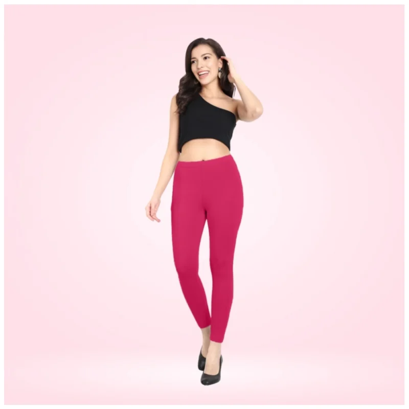 Generic Women's Cotton Blended Solid Ankle legging (Rani)