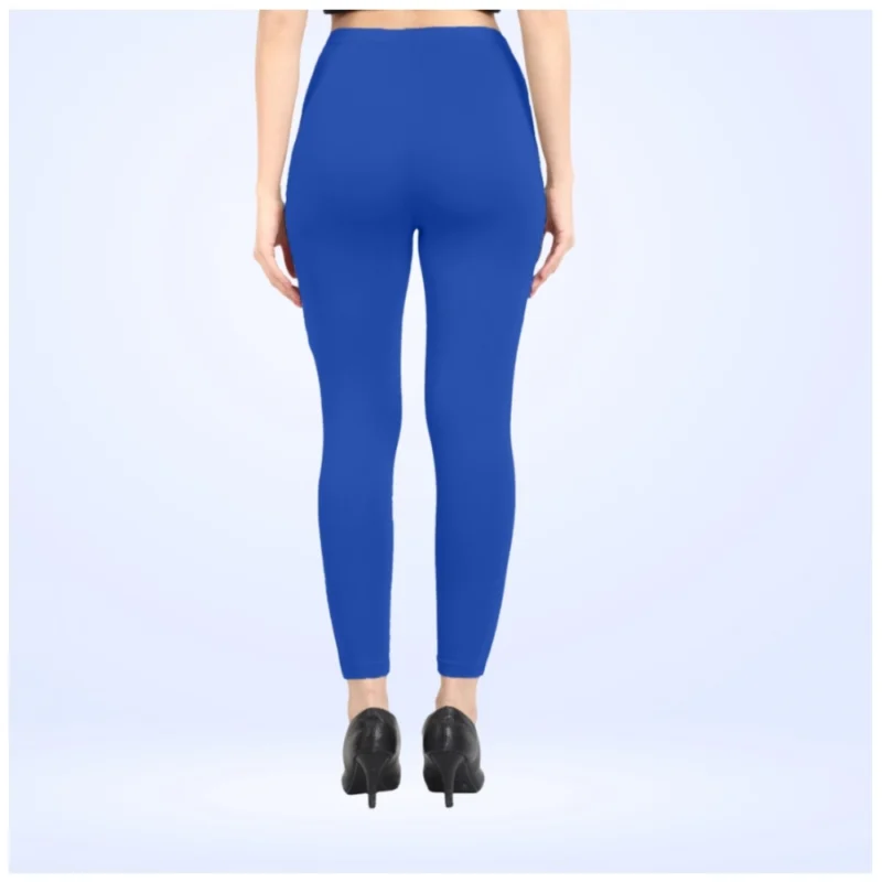 Generic Women's Cotton Blended Solid Ankle legging (Royal Blue) - Image 4