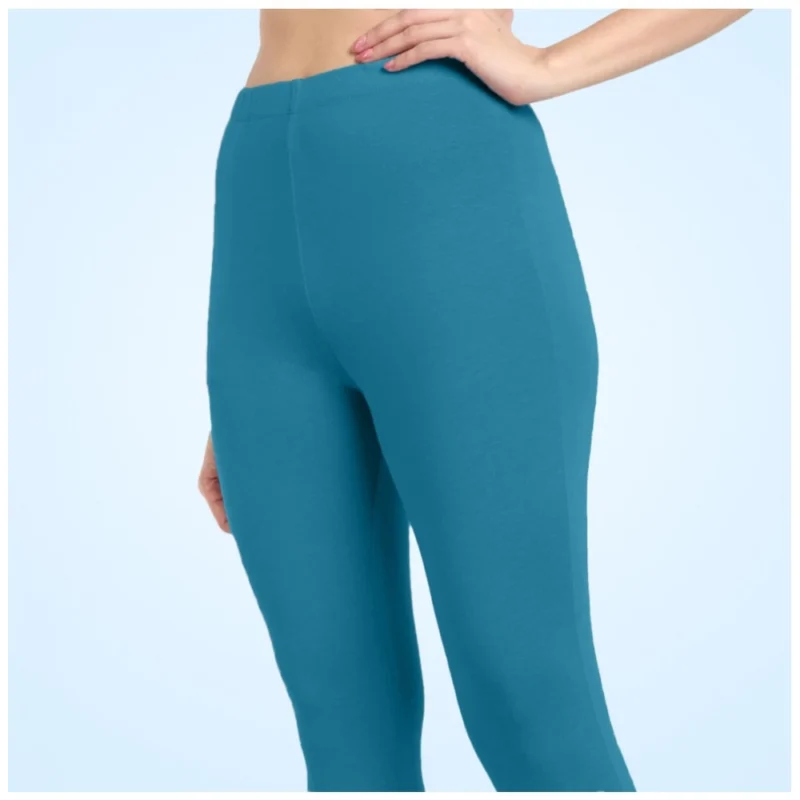 Generic Women's Cotton Blended Solid Ankle legging (Blue) - Image 5