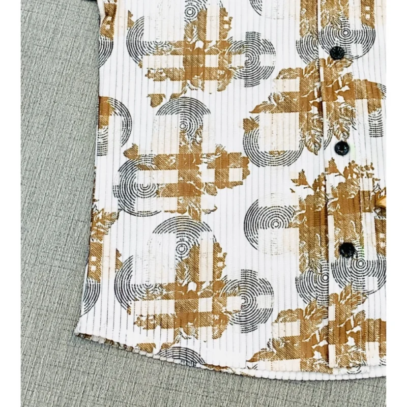 Generic Boy's Cotton Blend Printed Short Sleeve Shirt (MultiColor) - Image 3