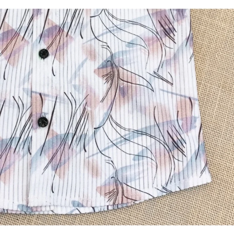 Generic Boy's Cotton Blend Printed Short Sleeve Shirt (MultiColor) - Image 3