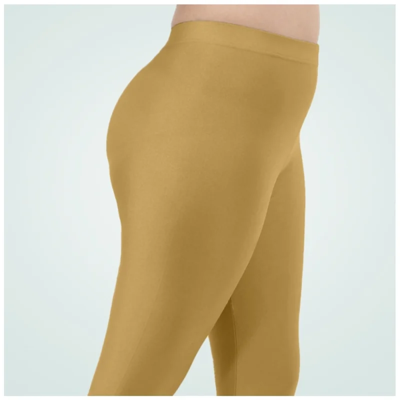 Generic Women's Cotton Blended Solid Shimmer Ankle leggings (Beige) - Image 3