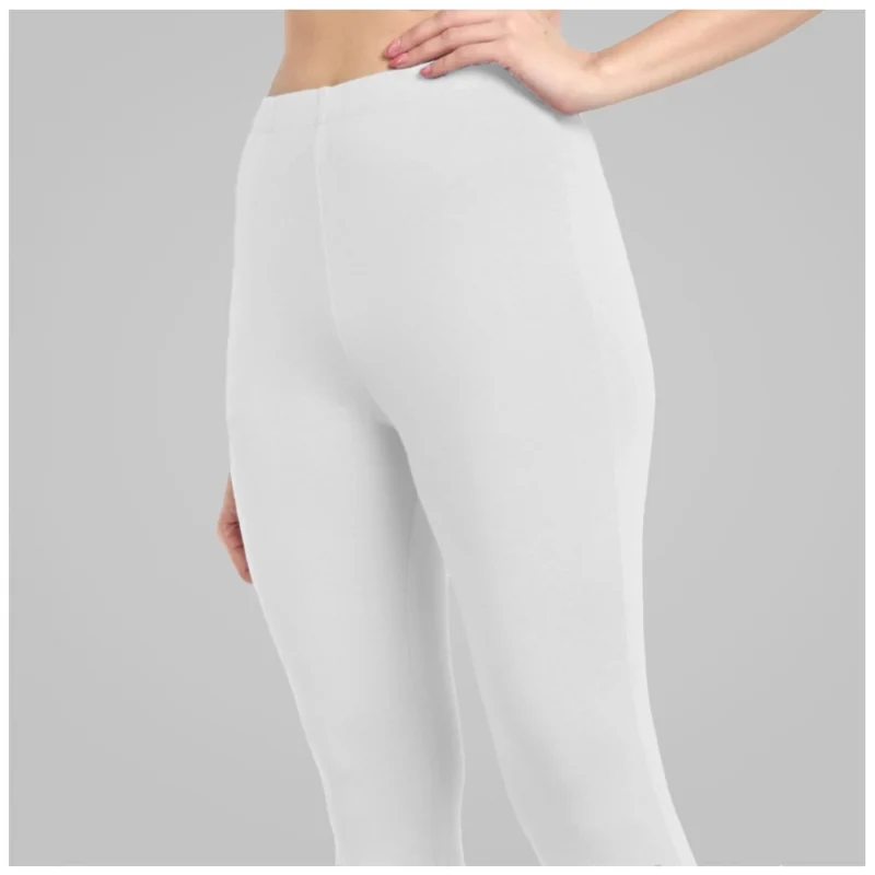 Generic Women's Cotton Blended Solid Ankle legging (White) - Image 5
