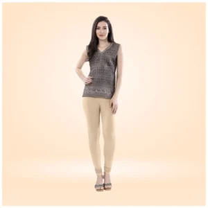 Generic Women's Cotton Blended Solid Churidar leggings (Skin)