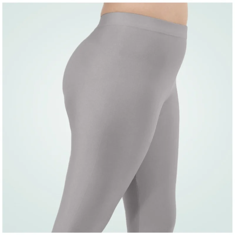 Generic Women's Cotton Blended Solid Shimmer Ankle leggings (Silver Gray) - Image 5