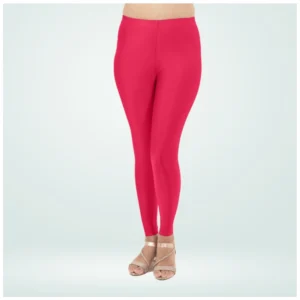 Generic Women's Cotton Blended Solid Shimmer Ankle leggings (Rani)