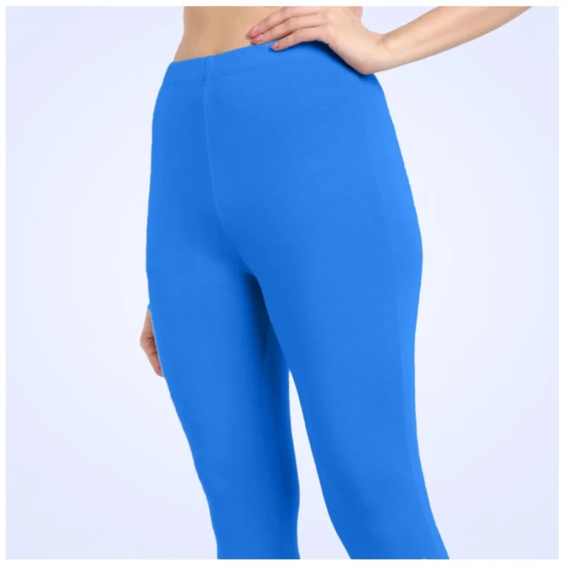 Generic Women's Cotton Blended Solid Ankle legging (Blue) - Image 5