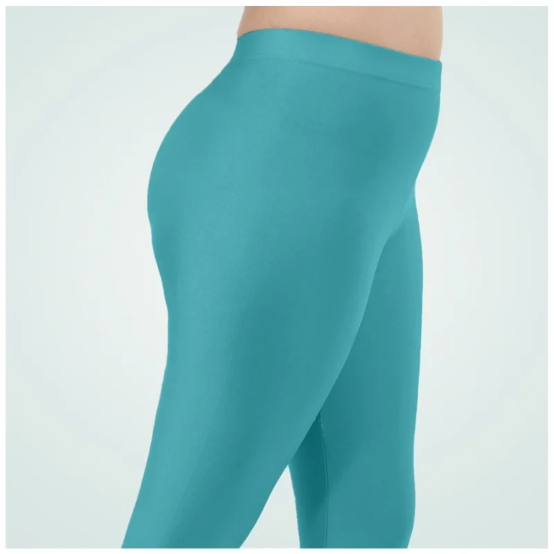 Generic Women's Cotton Blended Solid Shimmer Ankle leggings (Blue) - Image 5