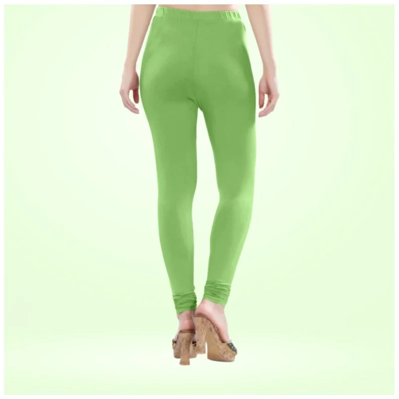 Generic Women's Cotton Blended Solid Churidar leggings (Pista Green) - Image 4