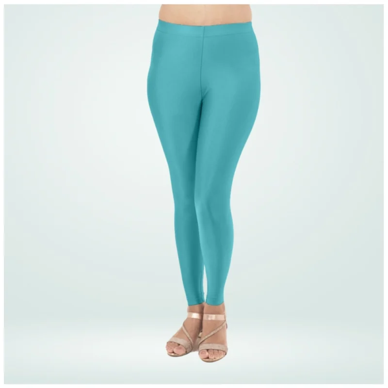 Generic Women's Cotton Blended Solid Shimmer Ankle leggings (Blue) - Image 4