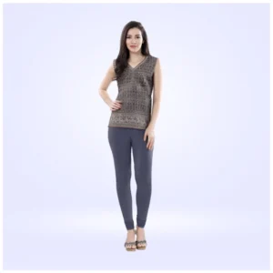 Generic Women's Cotton Blended Solid Churidar leggings (Navy)