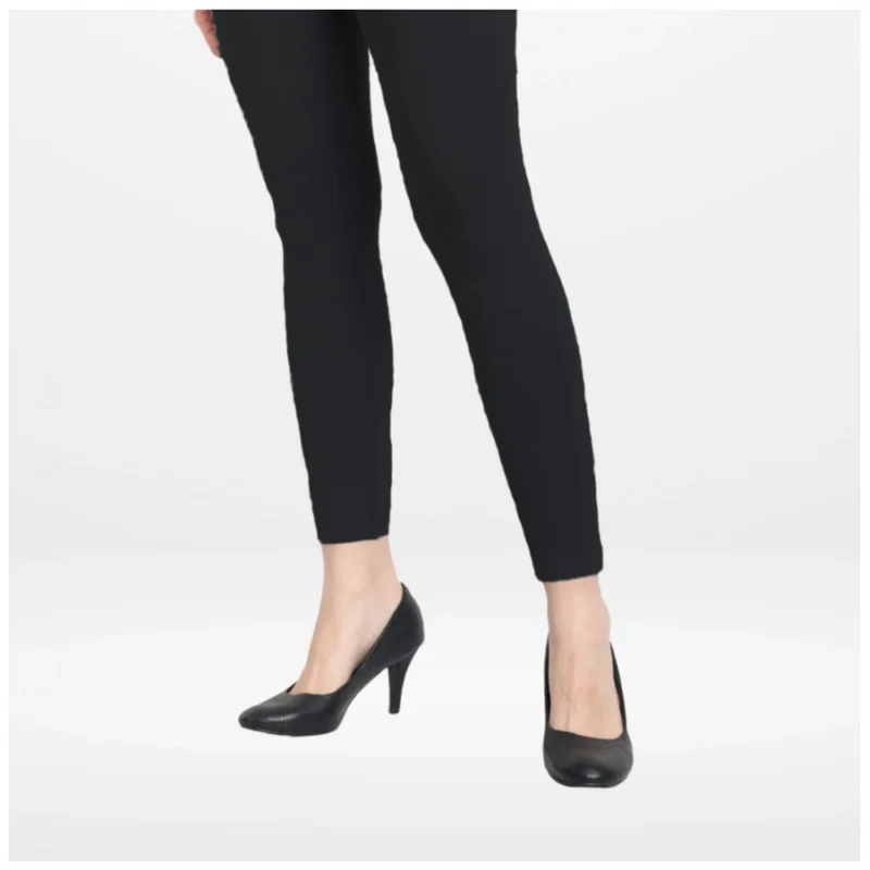 Generic Women's Cotton Blended Solid Ankle legging (Black) - Image 3