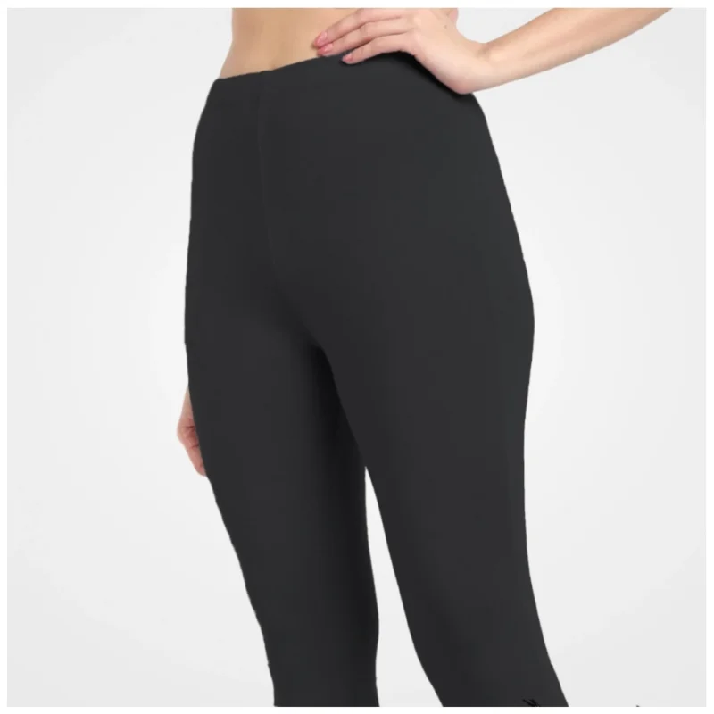 Generic Women's Cotton Blended Solid Ankle legging (Black) - Image 5